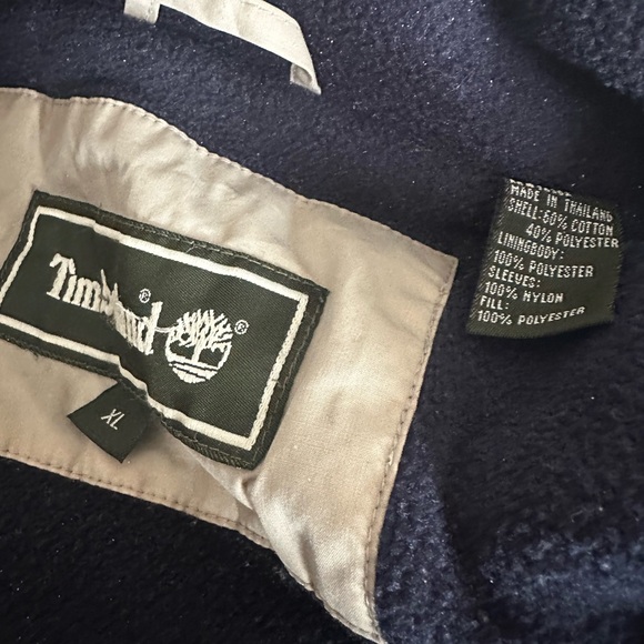 VTG 90s Tan Timberland Sz:XL Weathergear Fleece Lined windbreaker Bomber Jacket - Picture 15 of 16